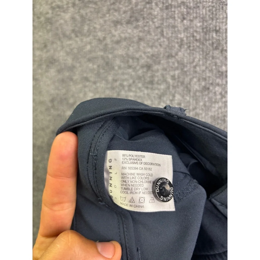 Dunning Golf Shorts Mens 36 Navy Blue Performance Stretch Flat Front